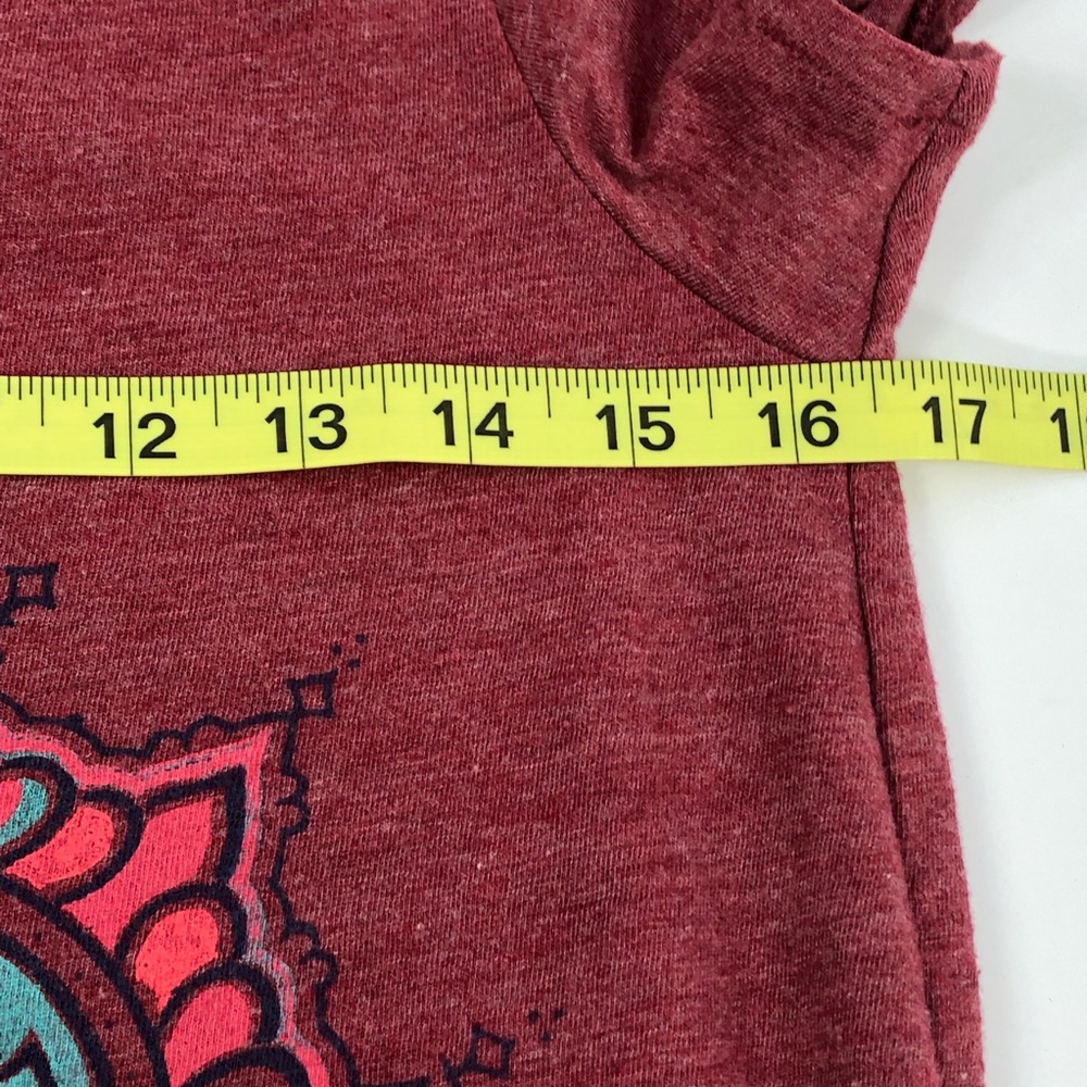 Lucky Brand Red Medallion Boho T-Shirt S - Picture 5 of 7